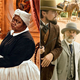 Scene from Gone With the Wind; scene from Django Unchained